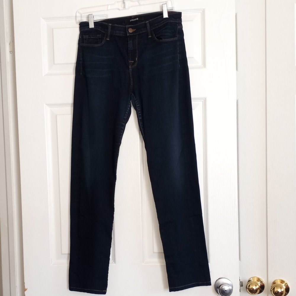J Brand Atlantis Wash Rail Straight Leg Mid Rise Jeans